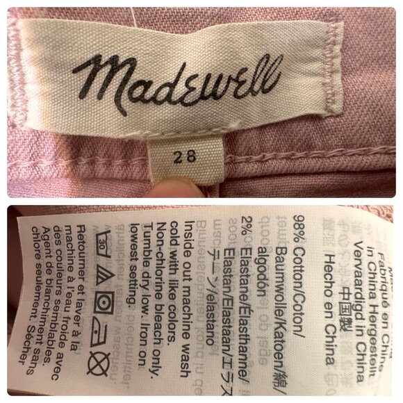 Madewell Wide Leg Jeans Womens 28 Pink High Rise Relaxed High Rise Denim Casual - Picture 3 of 16